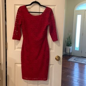 Red lace dress by Laundry by Shelli Segal - size 6